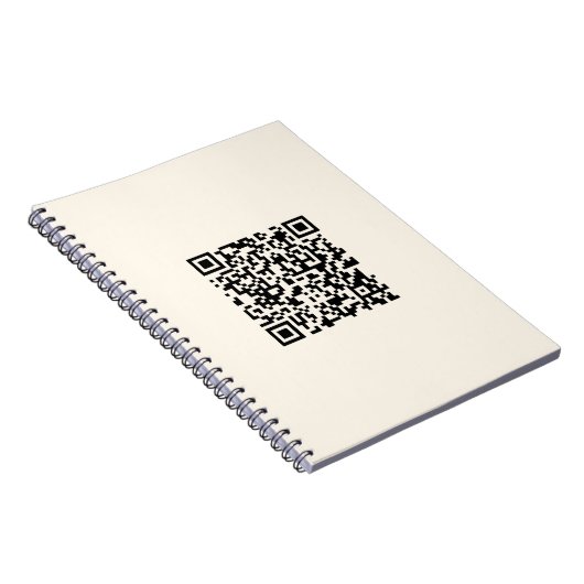 Maak direct een QR-code | Bewerkbare off-wit Notitieboek (Rechterzijde)