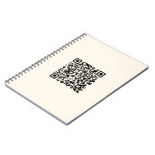 Maak direct een QR-code | Bewerkbare off-wit Notitieboek (Linkerzijde)