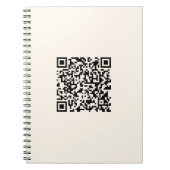 Maak direct een QR-code | Bewerkbare off-wit Notitieboek (Voorkant)