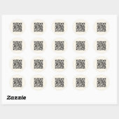 Maak direct een QR-code | Bewerkbare off-wit Ronde Sticker (Vel)