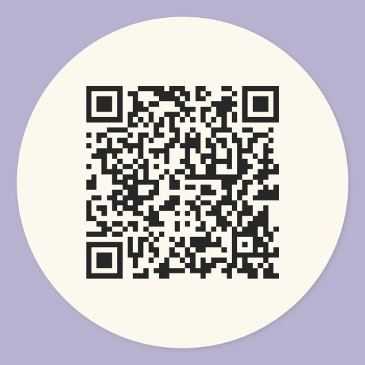 Maak direct een QR-code | Bewerkbare off-wit Ronde Sticker