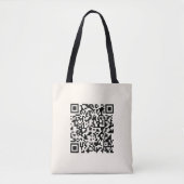Maak direct een QR-code | Bewerkbare off-wit Tote Bag (Voorkant)
