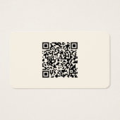 Maak direct een QR-code | Bewerkbare off-wit Visitekaartje (Voorkant)