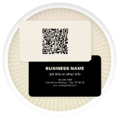 Maak direct een QR-code | Bewerkbare off-wit Visitekaartje