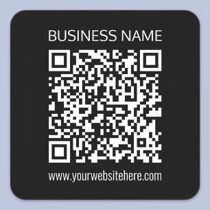 Maak direct een QR-code met de URL van de website Vierkante Sticker