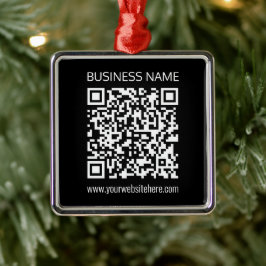 Maak direct een QR-code met de URL van uw website Metalen Ornament