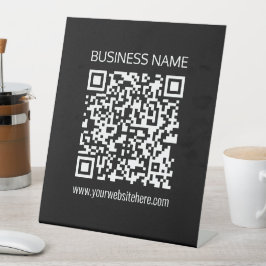 Maak direct een QR-code met de URL van uw website Reclamebord Met Voetstuk
