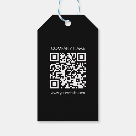 Maak direct een QR code | Modern eenvoudig ontwerp Cadeaulabel (Achterkant)