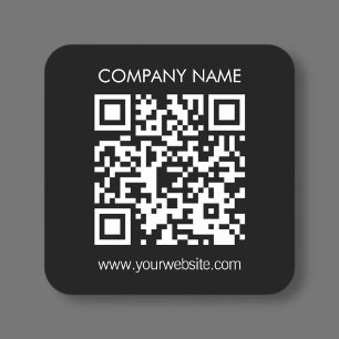 Maak direct een QR-code Moderne, eenvoudige vormge Vierkante Sticker