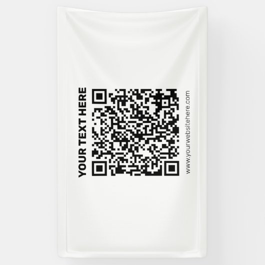 Maak direct een QR-code voor elk website-adres Spandoek (Verticaal)
