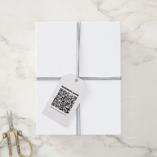 Maak direct een QR-code voor elk websiteadres Cadeaulabel (Met Touw)