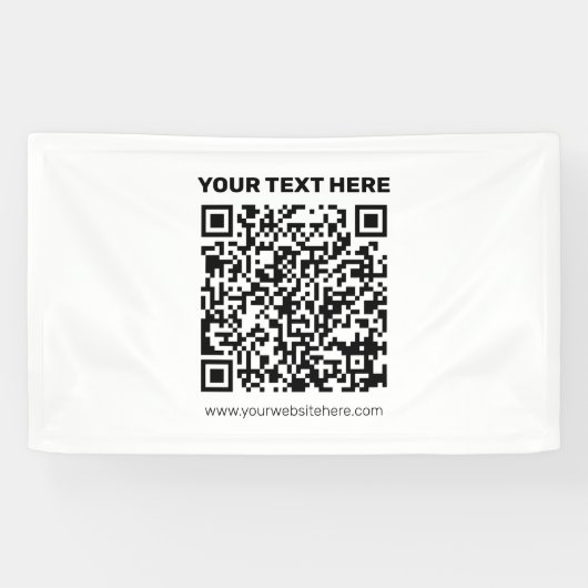 Maak direct een QR-code voor elk websiteadres Spandoek (Horizontaal)
