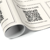 Maak direct een scanbare QR-code voor Bedrijven Cadeaupapier (Rol Hoek)