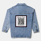 Maak direct een scanbare QR-code voor uw bedrijf Denim Jacket (Achterkant)
