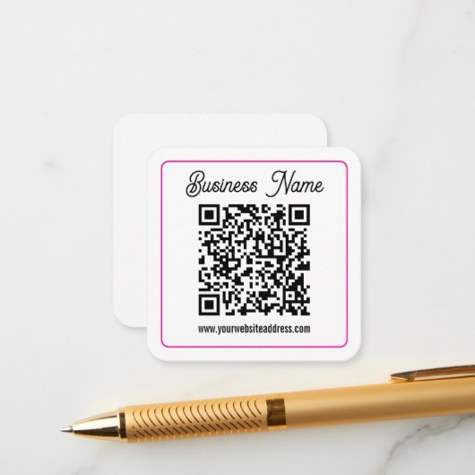 Maak direct een scanbare QR-code voor uw bedrijf Informatiekaartje (Voorkant / Achterkant in situ)