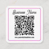 Maak direct een scanbare QR-code voor uw bedrijf Informatiekaartje (Voorkant)