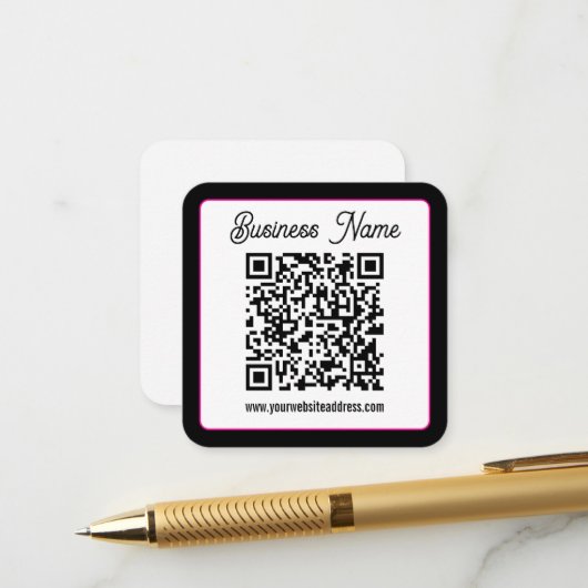 Maak direct een scanbare QR-code voor uw bedrijf Informatiekaartje (Voorkant / Achterkant in situ)