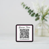 Maak direct een scanbare QR-code voor uw bedrijf Informatiekaartje (Staand voorkant)