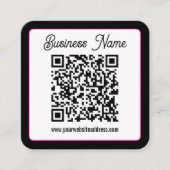 Maak direct een scanbare QR-code voor uw bedrijf Informatiekaartje (Voorkant)