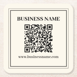 Maak direct een scanbare QR-code voor uw bedrijf Kartonnen Onderzetters