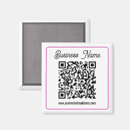 Maak direct een scanbare QR-code voor uw bedrijf Magneet (Voorkant / Achterkant)