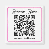 Maak direct een scanbare QR-code voor uw bedrijf Magneet (Voorkant)