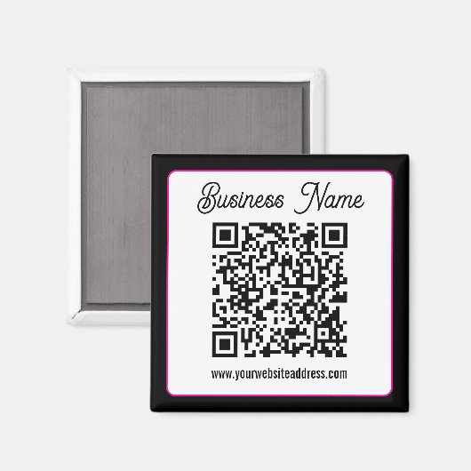 Maak direct een scanbare QR-code voor uw bedrijf Magneet (Voorkant / Achterkant)