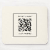 Maak direct een scanbare QR-code voor uw bedrijf Muismat (Voorkant)