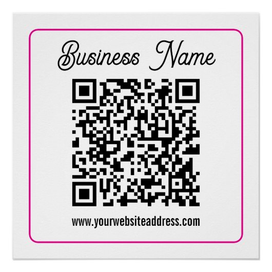 Maak direct een scanbare QR-code voor uw bedrijf Perfect Poster (Voorkant)