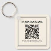 Maak direct een scanbare QR-code voor uw bedrijf Sleutelhanger (Voorkant)