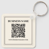 Maak direct een scanbare QR-code voor uw bedrijf Sleutelhanger (Achterkant)