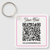 Maak direct een scanbare QR-code voor uw bedrijf Sleutelhanger (Voorkant)