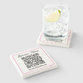 Maak direct een scanbare QR-code voor uw bedrijf Stenen Onderzetter (Zijkant)