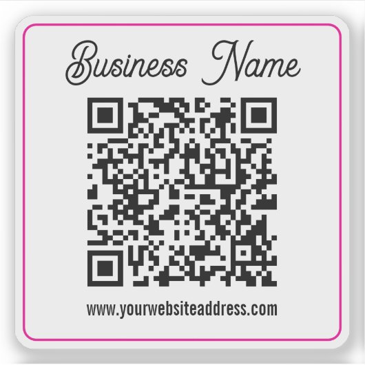 Maak direct een scanbare QR-code voor uw bedrijf Sticker (Voorkant)