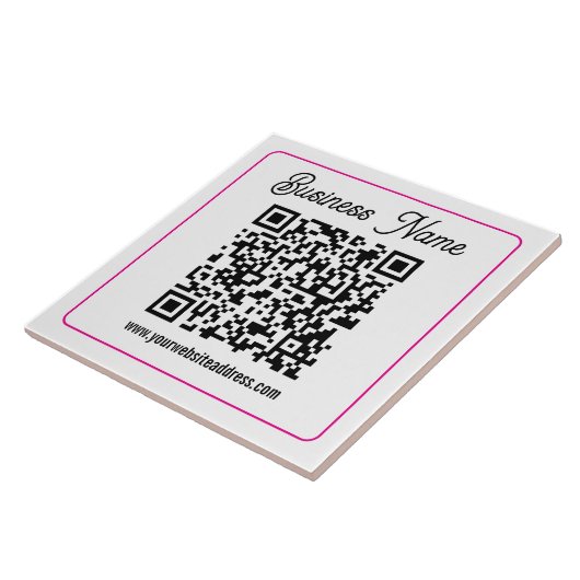 Maak direct een scanbare QR-code voor uw bedrijf Tegeltje (Zijkant)