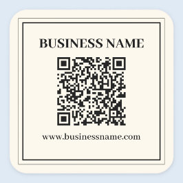 Maak direct een scanbare QR-code voor uw bedrijf Vierkante Sticker