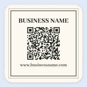 Maak direct een scanbare QR-code voor uw bedrijf Vierkante Sticker