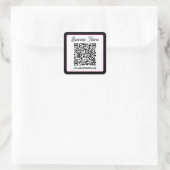 Maak direct een scanbare QR-code voor uw bedrijf Vierkante Sticker (Tas)