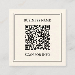 Maak direct een scanbare QR-code voor uw bedrijf Vierkante Visitekaartje