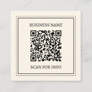 Maak direct een scanbare QR-code voor uw bedrijf Vierkante Visitekaartje