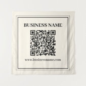 Maak direct een scanbare QR-code voor zakelijk geb Wandkleed (Voorkant)