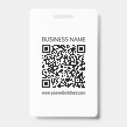 Maak direct een zakelijke QR-code met bewerkbare t Badge (Voorzijde)