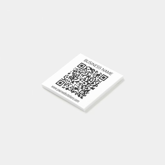 Maak direct een zakelijke QR-code met bewerkbare t Post-it® Notes (Schuin)