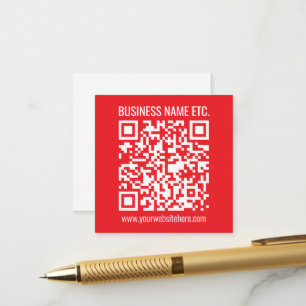 Maak direct je eigen QR-code Bewerkbare rood Informatiekaartje