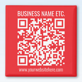 Maak direct je eigen QR-code | Bewerkbare rood Magneet