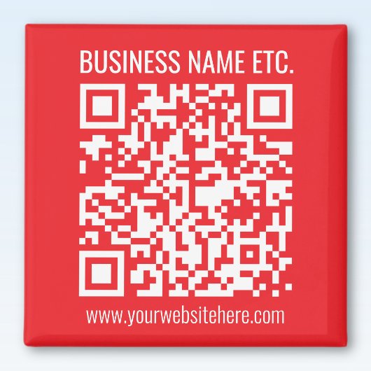 Maak direct je eigen QR-code | Bewerkbare rood Magneet