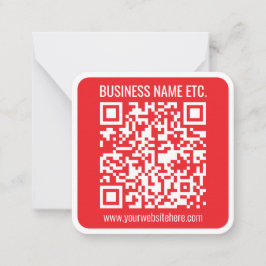 Maak direct je eigen QR-code | Bewerkbare rood Notitiekaartje