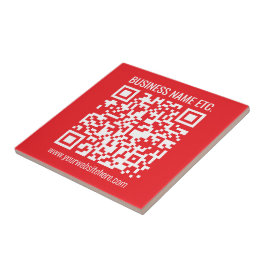 Maak direct je eigen QR-code | Bewerkbare rood Tegeltje