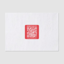 Maak direct je eigen QR-code | Bewerkbare rood Tissuepapier