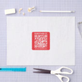 Maak direct je eigen QR-code | Bewerkbare rood Tissuepapier (Craft)